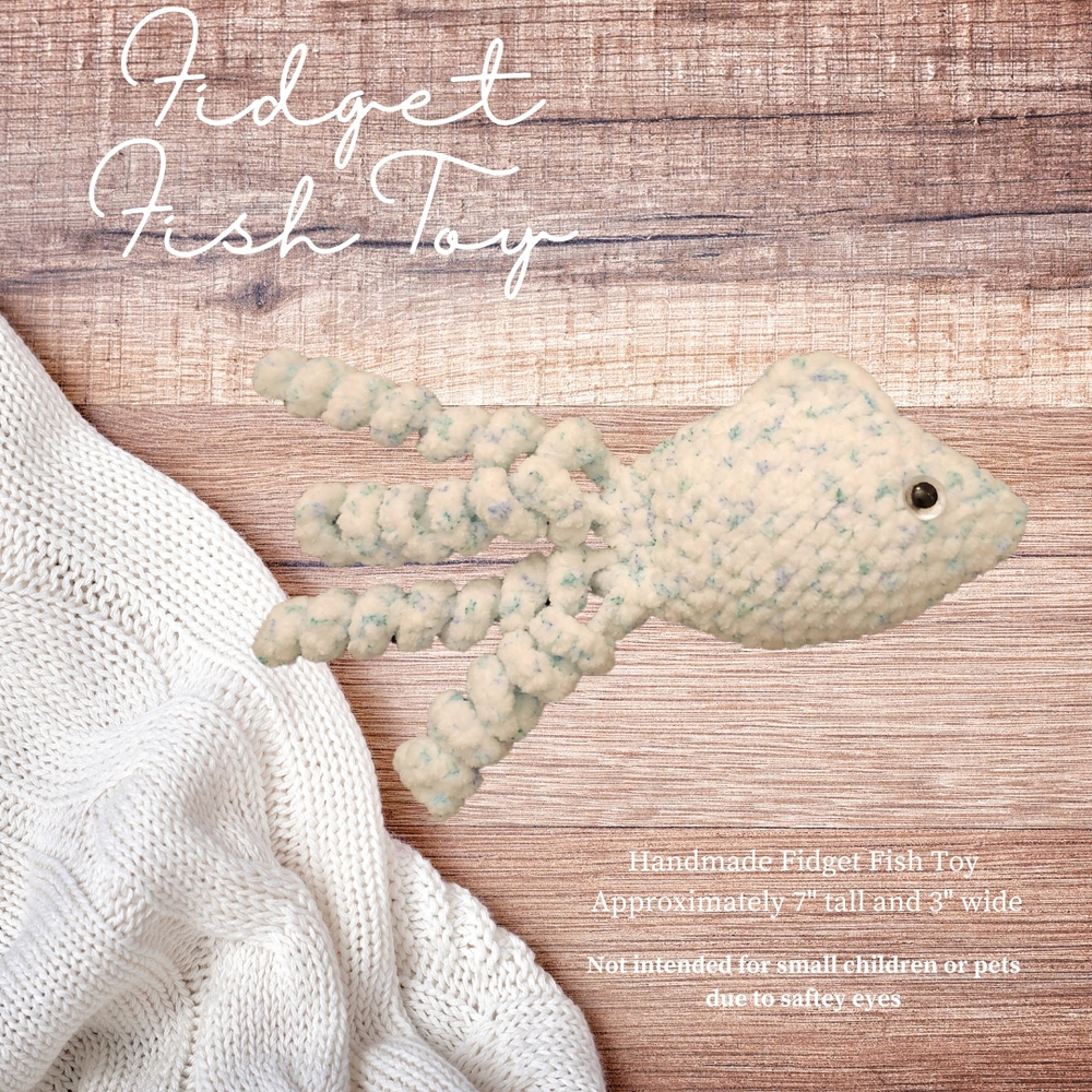 Handmade Cream Fidget Fish Toy